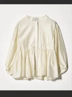 fleurie(フルリー) シアー ノーカラー ジャケット 接触冷感