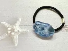 レジンヘアゴム　海塗り　くらげ