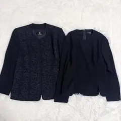 美品　YUMI KATSURA ブラックフォーマル 2点セット 11AR