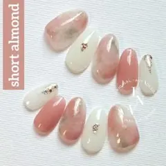 送料無料 綺麗め 淡色 韓国風 ブライダル 成人式 ニュアンス ネイルチップ