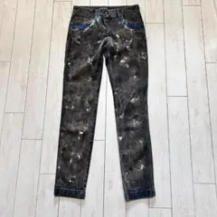 10AW DOLCE&GABBANA ロゴプレート ペインテッド デニムパンツのサムネイル