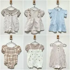 ベビー服 まとめ売り ロンパース ワンピース 春 夏 秋 60 70 半袖