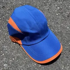 無地 ジェットキャップ 輸入品 ブルー × オレンジ