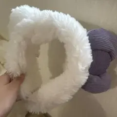 ユニバ　キティ　カチューシャ　ファー 耳あて