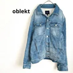 オブレクト　豊島　デニムジャケット　シルバーボタン　スウェット　綿混