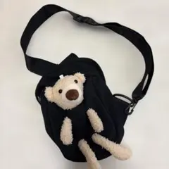 お値下げ可◯ クマ ぬいぐるみ付きショルダーバッグ キッズ　幼稚園 保育園