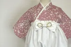 ベビー袴 女の子 和装 70~80cm 花柄 Ｎｏ167