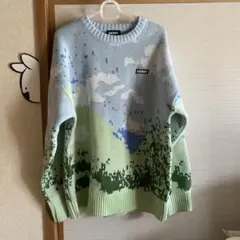 NERDY ニット セーター 長袖 風景柄