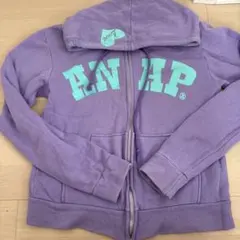 平成当時物　y2k ANAPフード付きジップパーカー　パープル　平成女児　レア