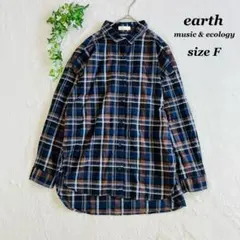 earth music & ecology（F）チェック柄 長袖シャツ