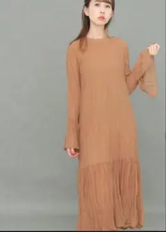 ケービーエフ　クリンクルロングワンピース オレンジ