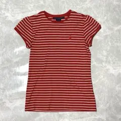ラルフローレンスポーツ 半袖Tシャツ ボーダー 赤×白 Sサイズ