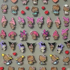 ネイルシール 5D3D立体 日焼け マイメロ クロミ ハローキティ キャラクター