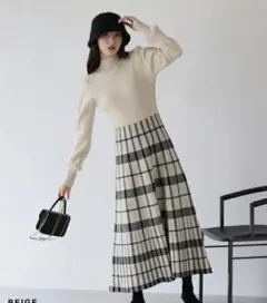 ニットワンピース　BLUE EAST