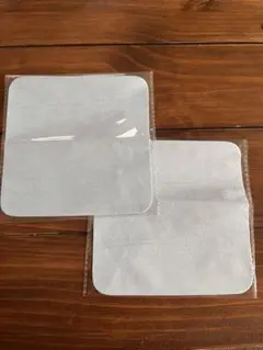 未使用 マイクロファイバークロス 2枚セット 15×15cm メガネ拭き グレー