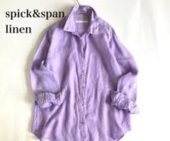 spick&span リネン ボタンダウンシャツ