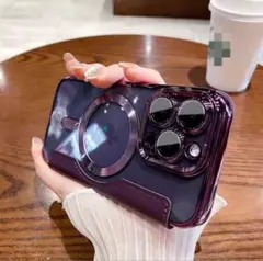 iPhone 15 plus レザークリアケーMagSafe充電