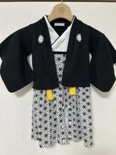 【美品】ベビー 袴 ロンパース 男の子 80cm こどもの日 お食い初め