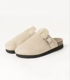 スウェードクロッグサンダル SMALL (23〜23.5) ベージュ