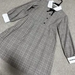 チェックワンピース　フォーマル　上品　150