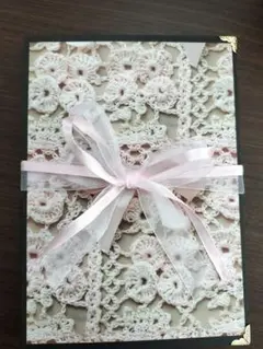 リボン＆レース♡おすそ分けファイル台紙♡ジャンクジャーナル風