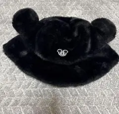 Disney ミッキー耳付き黒帽子　バケット　【値下げあり】