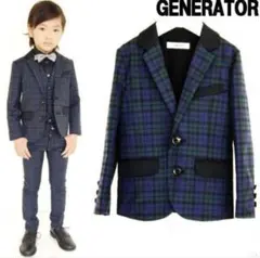 ジェネレーター　チェックスーツ5点セット　120