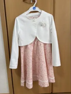 卒園式・入学式 フラワープリントドレス 130cm ジャケット付き