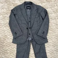 キッズ　グレー スーツ3点セット　130cm