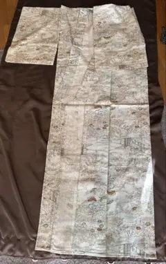 【美品】小紋 着物 風景柄 和装