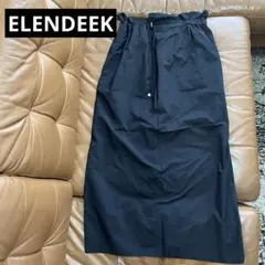 【ELENDEEK】エレンディーク　ロングスカート　タイト　ブラック　M