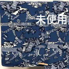 C506正絹　袷　藍染　小紋　ちりめん　未使用しつけ付極美品　着物