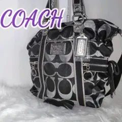 COACH　POPPY　ショルダー　トート2WAY　ブラック　ポピー y2k