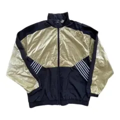 adidas ナイロンジャケット M 黒・金