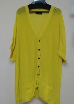 zucca カーディガン 五分袖 黄色