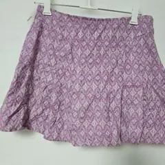 激安✨フレアスカート 紫 幾何学模様(free)