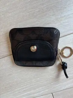 COACH シグネチャー コインケース 小銭入れ キーリング付き