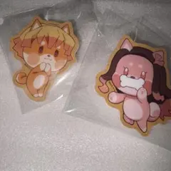 鬼滅の刃　バレンタイン&ホワイトデー　アニマルバッジ　我妻善逸　竈門禰豆子