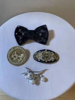 バレッタ　4点セット