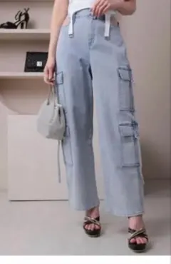ウエストオープンデニムカーゴパンツ リップサービスのサムネイル