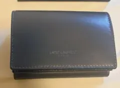 SAINT LAURENT PARISタイニー三つ折り財布 グレー レザーのサムネイル