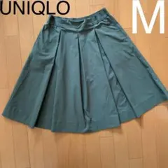 UNIQLO カーキ膝丈スカート