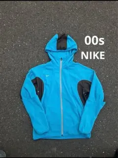 00s NIKE フード付きパーカー 青