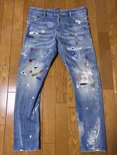 Dsquared2 セクシーツイスト サイズ46 ペイントデニム 2018ss