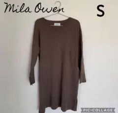 Mila Owen ミラオーウェン ニットワンピース チュニック S ブラウン