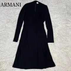 《美品》アルマーニ ロングワンピース レディース ブラック S