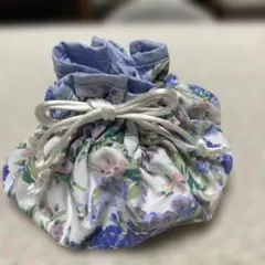 希少/USA製】ローラアシュレイ 花柄 巾着ジュエリーポーチ アクセサリーケース