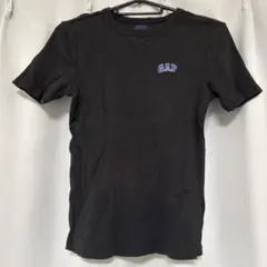 GAP リブ アーチロゴTシャツ ブラック S ピチT Y2K