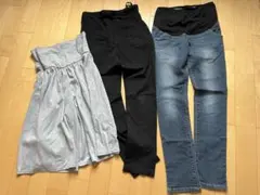 【最終値下げ】マタニティパンツ　3枚セット