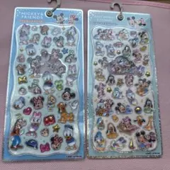 正規品　プチドロップステッカー　ミッキー＆フレンズ シール2枚セット